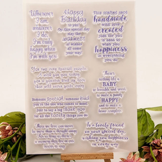 Letters Of Greeting Silicone Clear Stamp Scrapbooking Embossing Card Album Craft
