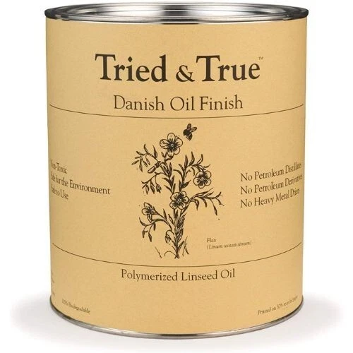 Tried &True Danish Oil Finish Polymerized Linseed Oil Non Toxic Food Safe
