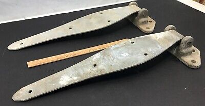 Vintage 20" Hinges Zinc/Steel commercial industrial ice box ship boat nautical 2