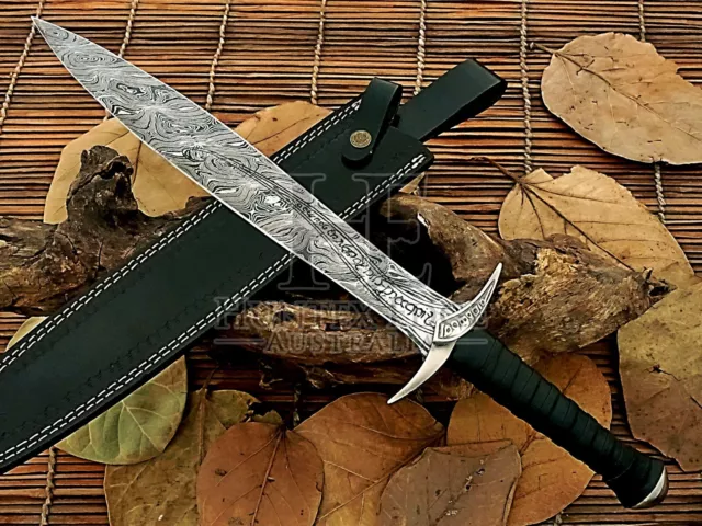 HUNTEX Handmade Damascus Blade Hobbit Sting Sword Replica from Lord of the Rings 3