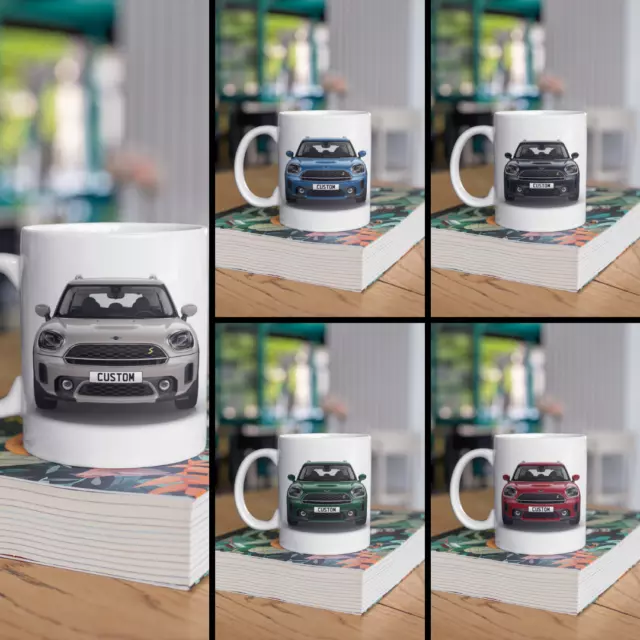 Personalised Mini Countryman Cooper Hybrid Classic Mug Gift - Choose Colour