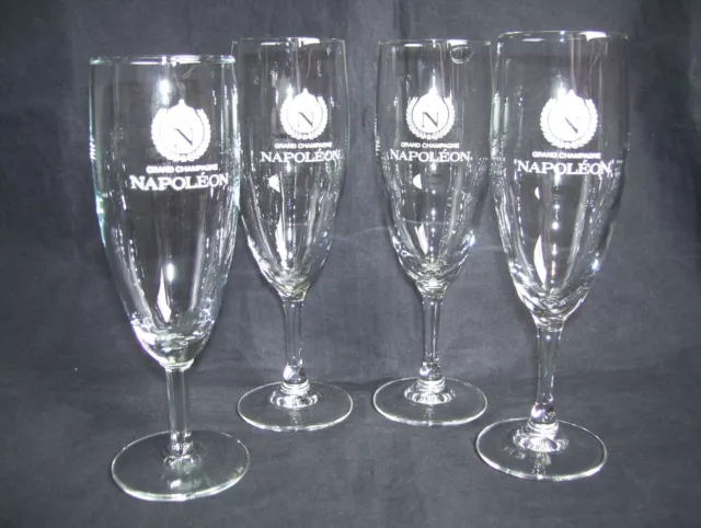 4 Grand Champagne Napoleon Glasses. Bar. Man Cave. Cocktail.