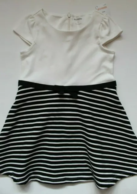 Gymboree Outlet Girls Dress Striped Ivory Black Size XS /4/ NWT
