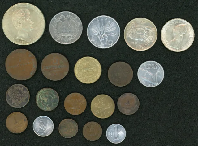 Italy & Province Coins Lot of 20 Mix Dates & Denom
