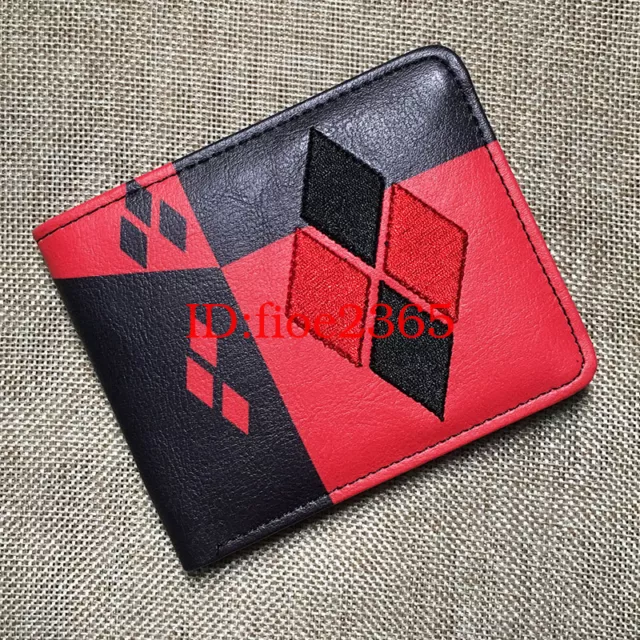 Suicide Squad Harley Quinn Logo Wallet Purse Bifold Faux Leather Cosplay Gift