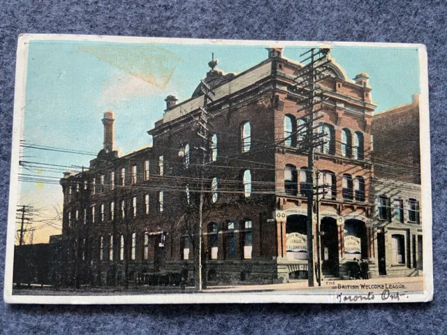 The British Welcome League, Toronto, Ontario, Canada Vintage 1910 Postcard