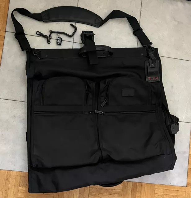 Tumi Garment Bag Carry On Black Ballistic Nylon Bi-Fold