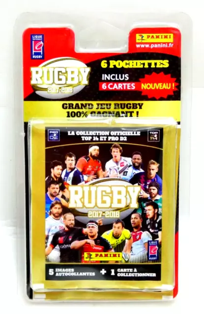 Rugby Panini 2017-18 Blister Neuf Collection 6 Pochettes Soit 36 Cartes Stickers