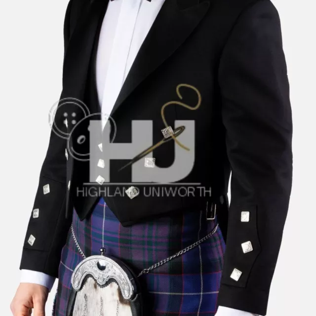 Ex-Hire Scottish Wool Prince Charlie Kilt Jacket/Vest 100% wool wedding jacket