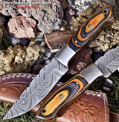 Cutlery Salvation Custom Handmade Damascus Steel Blade Full Tang Sport Knife