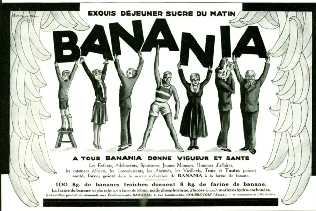 Publicité ancienne Banania déjeuner sucré du matin 1929 issue de magazine