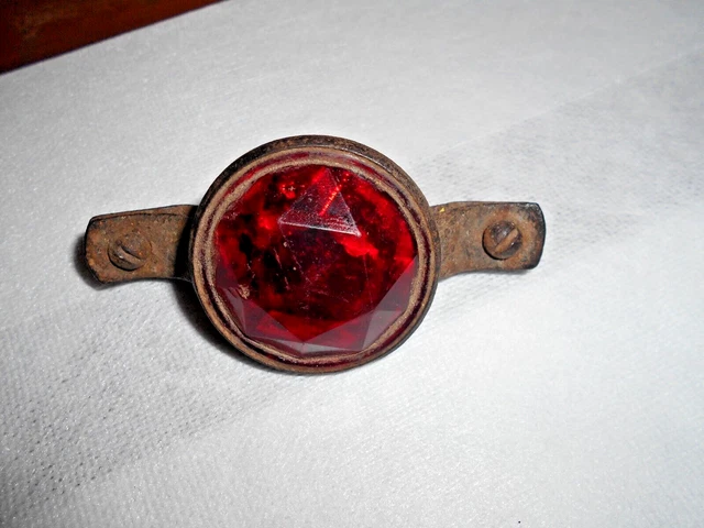 Catadioptre Diamant Pour Vélo Ancien - Verre Et Métal - Style 1920 - France