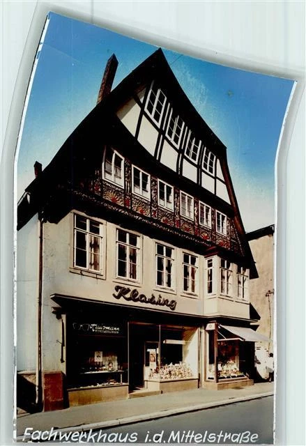 40094601 - 4920 Lemgo Fachwerkhaus in der Mittelstrasse Klebereste auf der