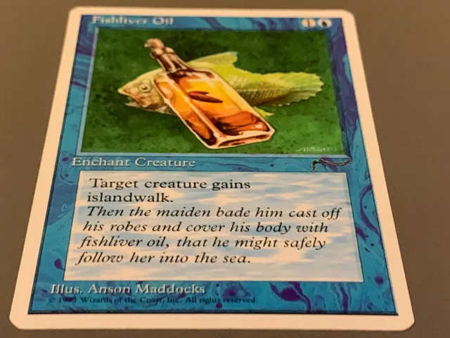 Genuine 1995 Wizards of the Court MAGIC the Gathering Deckmaster Fishliver Oil