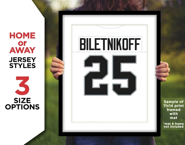 FRED BILETNIKOFF Jersey Photo Art OAKLAND RAIDERS Football 8x10 11x14 or 16x20