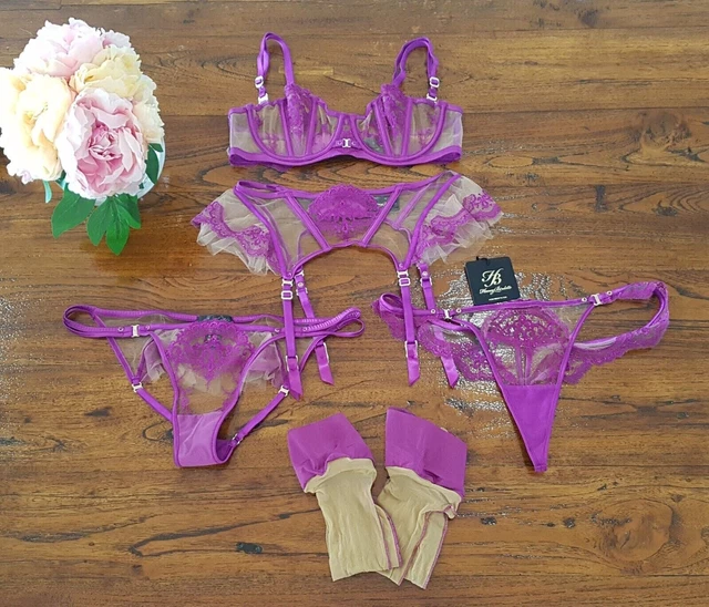HONEY BIRDETTE - NEW - Gabrielle Orchid/Purple 5 piece Lingerie Set £ ...