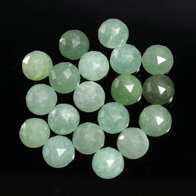 Pietra preziosa cabochon avventurina naturale 12 mm, forma rotonda, pietra...