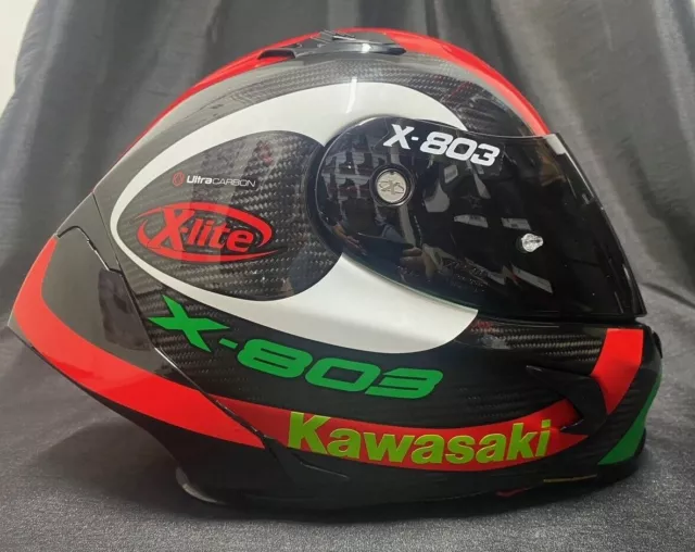 £185 OFF X-Lite X-803RS Carbon HATTRICK Kawasaki FREE Stickers Motorbike Helmet