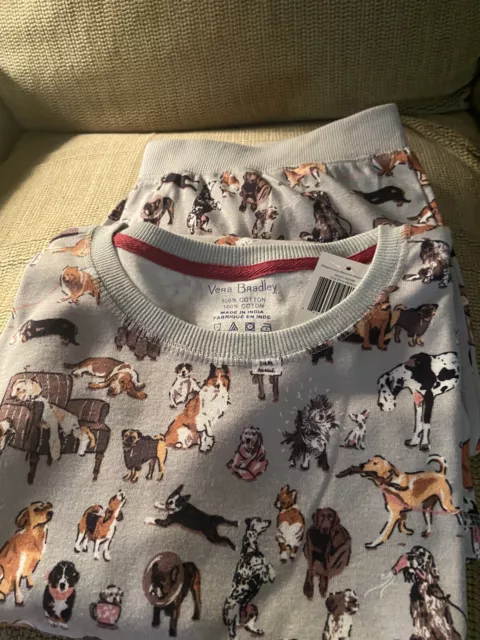 Vera Bradley Ribbed Pajama Set Dog Show Dogs Women's Size Medium 8/10 NWT Vera Bradley Ribbed Pajama Set Dog Show Dogs Women's Size Medium 8/10 NWT