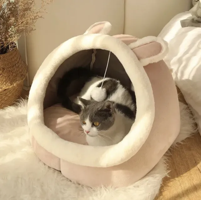 Pet Cat House Sleeping Bed Kennel Puppy Cave Super Soft kitty Tent Nest Indoor
