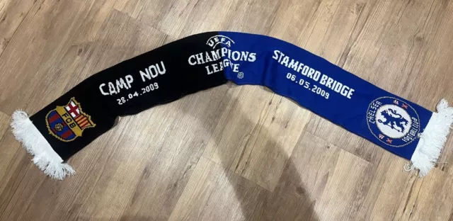 Barcelona Vs Chelsea Champions League 2009 Half & Half Scarf