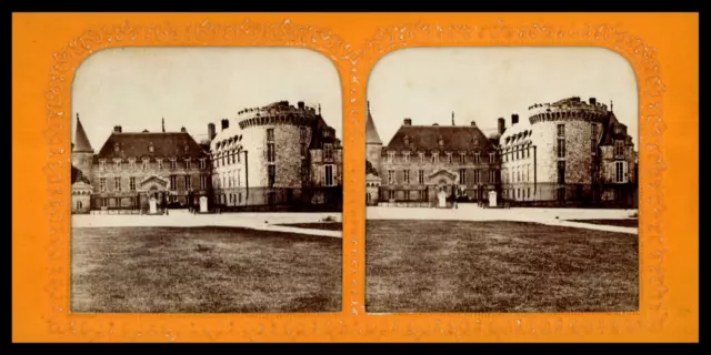 France, Château de Rambouillet, ca.1870, stéréo jour/nuit (French Tissue) Tirage