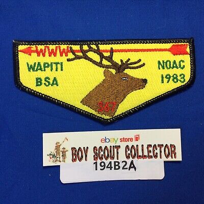 Boy Scout Wapiti Lodge 367 1983 NOAC Order Of The Arrow Flap Patch