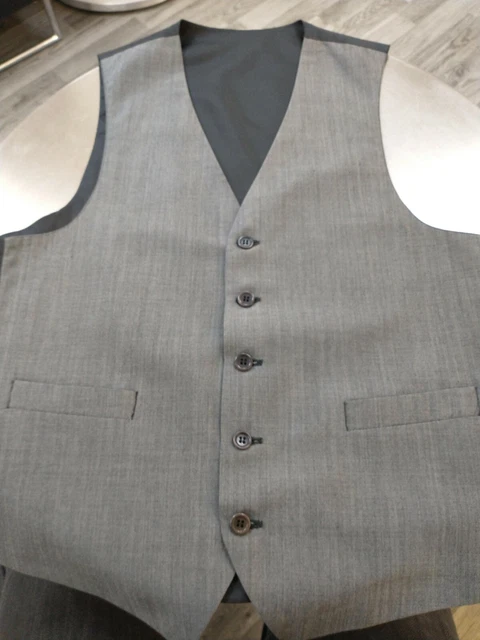 Waistcoat - Wedding, Formal/Morning Silver Grey - Ex Hire. Many Sizes. VGC