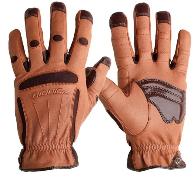 Bionic Tough Pro Gardening Gloves - Mens - Full Leather - Comfort & Durability