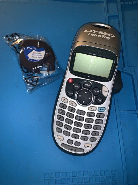 Dymo Letratag LT-100H Handheld Label Maker with a white tape