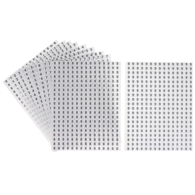 6000 Pcs Self-adhesive Number Stickers Mini Labels Round