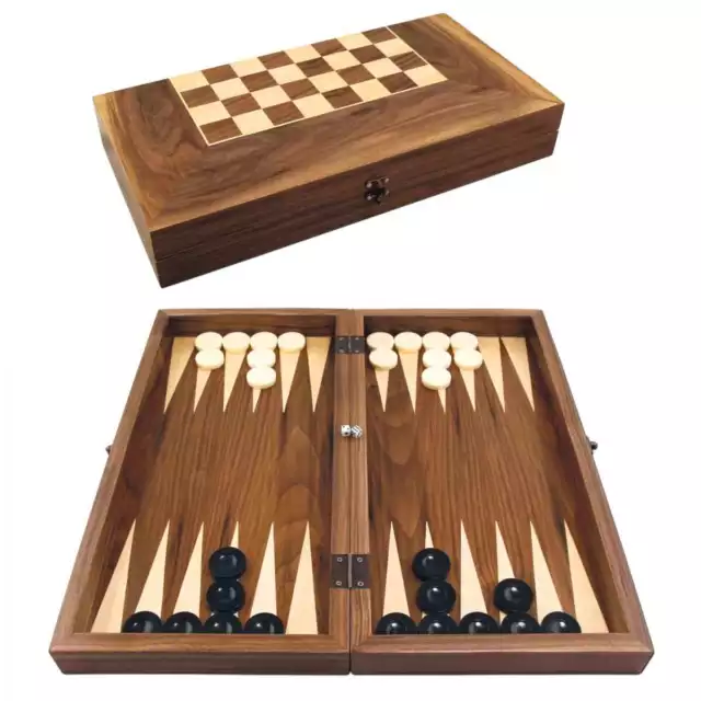 Backgammon aus Holz (Die Mitteldichte Holzfaserplatte, MDF-Platte)