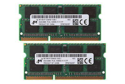 Micron 2X 8 Go 2RX8 DDR3L 1600 MHz PC3L-12800S 204PIN SODIMM mémoire RAM 1.35V