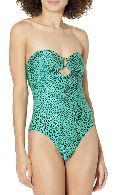 Anthropologie Seafolly Wild Ones Ring-Front One-Piece Swimsuit Size 8 MSRP $138