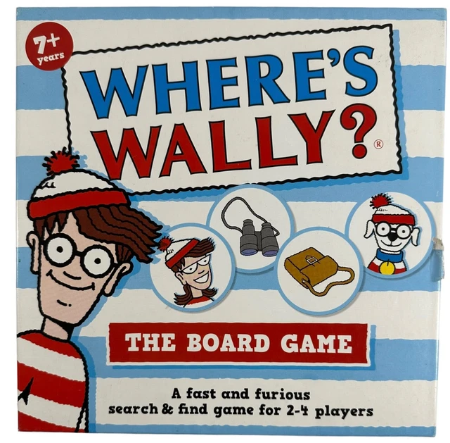 WHERE'S WALLY ? Board Game Search & Find Game Paul Lamond (7yrs