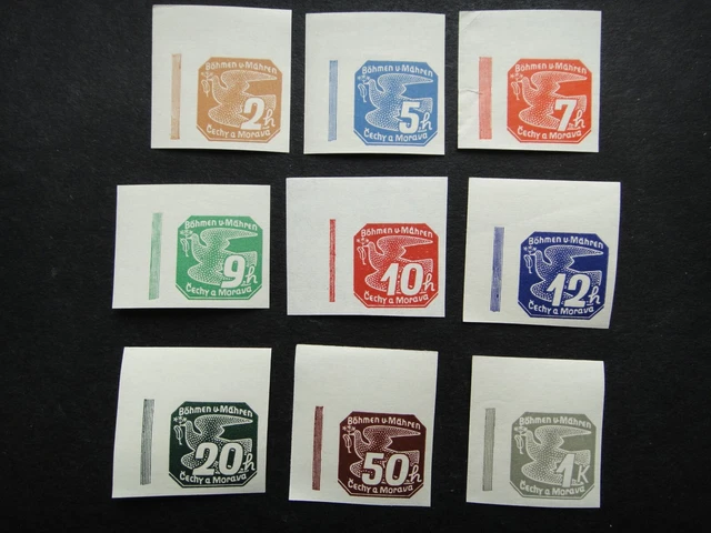 Germany Nazi 1939 Newspaper Stamps MNH Carrier Pigeon B&M WWII 3rd Reich Imperf
