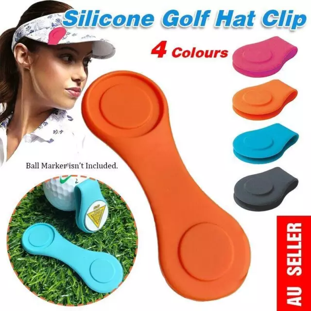 1Pc Silicone Golf Hat Clip Ball Marker Holder with Strong Magnetic DIY AU STOCK