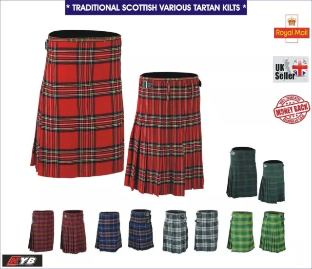 Gonne abito casual tradizionale Highland 5 metri da uomo tartan scozzese kilt