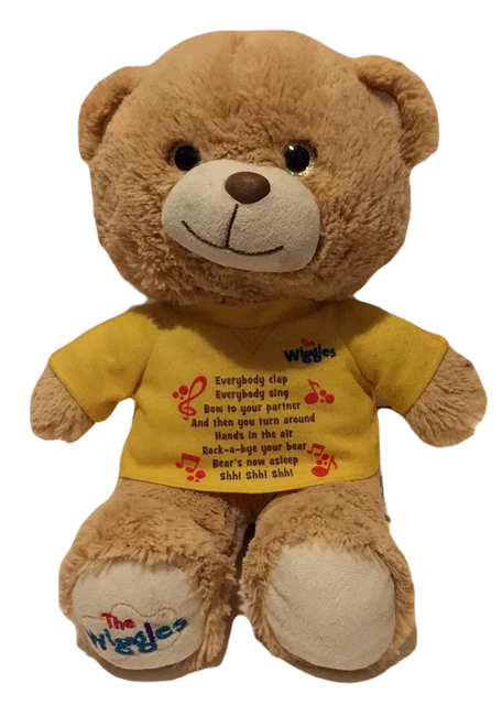 THE WIGGLES TEDDY Bear Plush Song Words Wearing Yellow T-Shirt EUR 13 ...