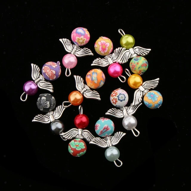 20 Teile Gemischte Engelsflügel Charms Perle Anhänger DIY Schmuck Erkenntnisse 2