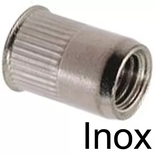 Insert taraudé M5 inox épaisseur à sertir 0.5 - 3 mm