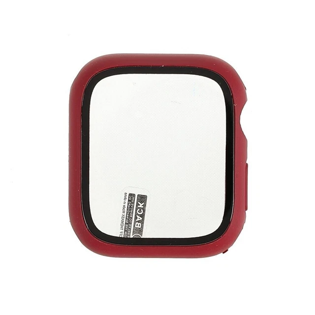 TPU Case + Screen Protector for Apple Watch Series 7/8 41mm - Wine Red