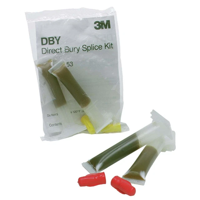3M 600V Red 18 AWG to 10 AWG Underground Wire Splice Kit DBO/B-6 Pack of 25 3M