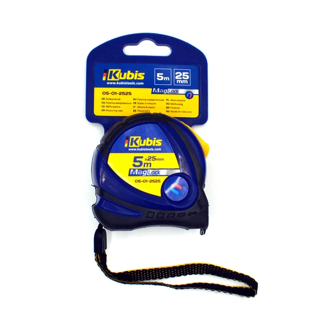 Nastro di misura 25 mm x 5 metri magnetico con clip da cintura metro a rullo misura nastro nastro di misurazione