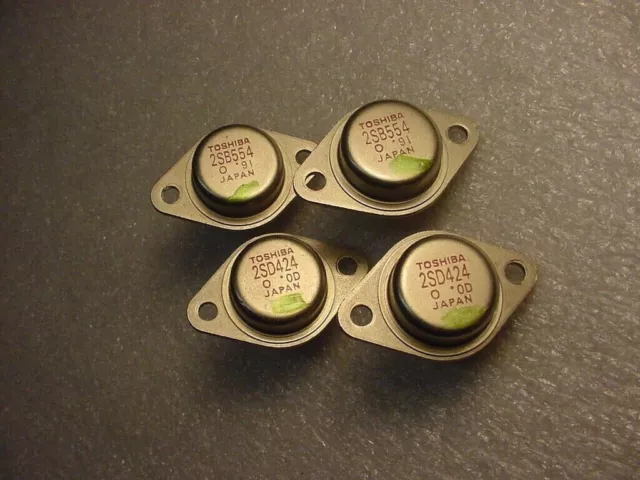 Sansui 9090Db Stereo Receiver 4-Piece Transistor Lot: 2Sb554 & 2Sd424 (Original) Sansui 9090Db Stereo Receiver 4-Piece Transistor Lot: 2Sb554 & 2Sd424 (Original)