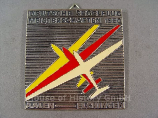 136321, Segelflieger Plakette, DEUTSCHE SEGELFLUG MEISTERSCHAFTEN 1980 AALEN