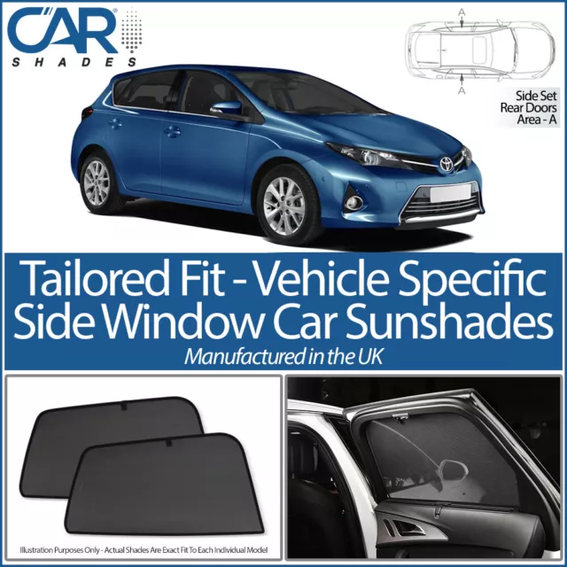 Toyota Auris 5 Door 2012 - 2018 Car Shades Uk Tailored Uv Side Window Sun Blinds