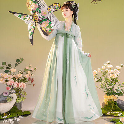 3 PZ donne cinesi Fata HANFU petto Gonna antica Princess Dress Costume