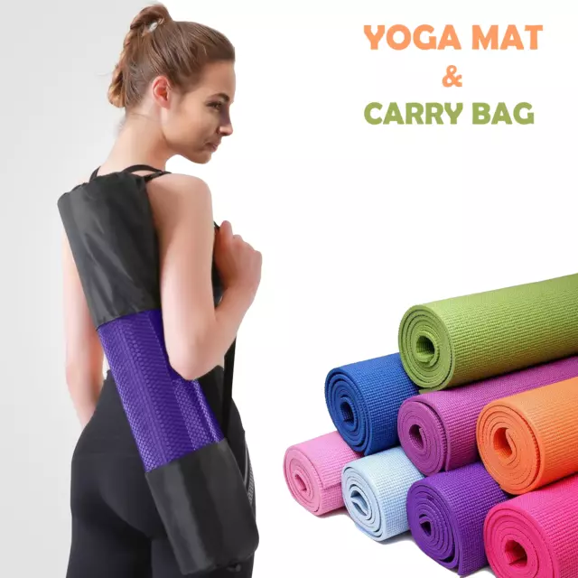 Non Slip 6mm Thick Large Sticky Yoga Mats Pilate Exercise Home Gym Workout Mat