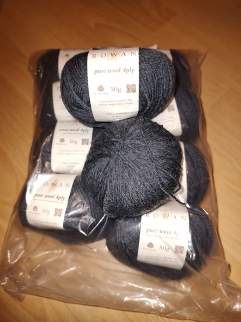 10x 50 g Rowan pure wool 4ply Wolle zum Stricken NEU